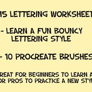 Procreate Brushes Lettering Practice Worksheets Learn Bouncy