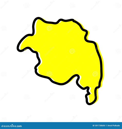 Amhara Region Of Ethiopia Vector Map Design Royalty Free Stock Image