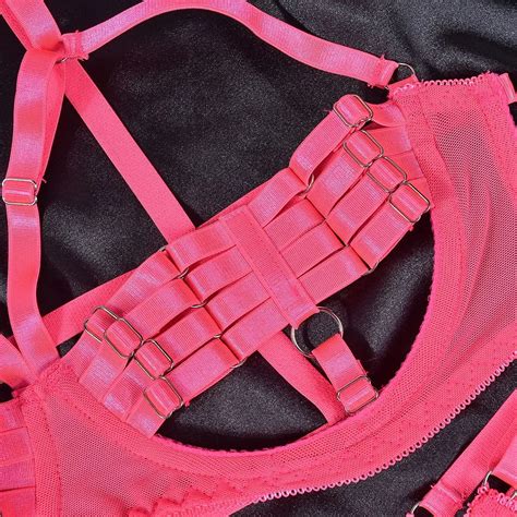 Shop High Quality Plus Size Sexy Lingerie See Through Bandage Sets