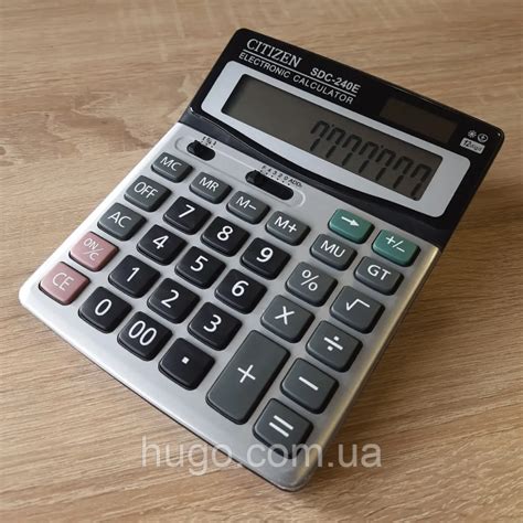 Настольный калькулятор 12-разрядный, CITIZEN 240, с двойным питанием ...