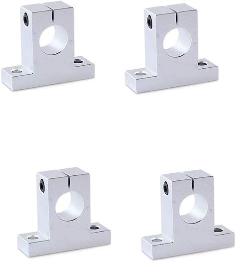 Feedal 4pcs SK20 Aluminum Linear Motion Rail Clamping Guide Support For