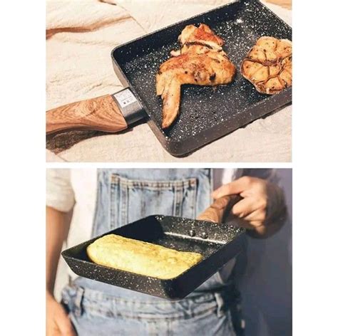 Non Stick Tamagoyaki Fry Pan Omelette Egg Pan Japanese Rectangle Frying