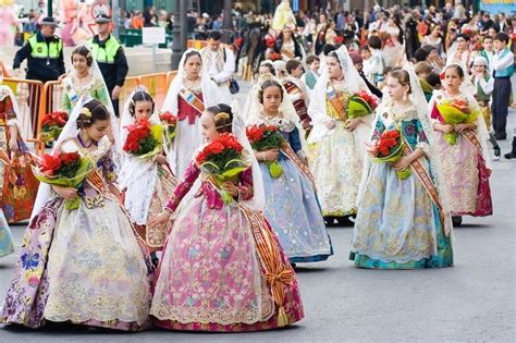 Falleras Traditionele Jurken Valencia Spanje Valencia