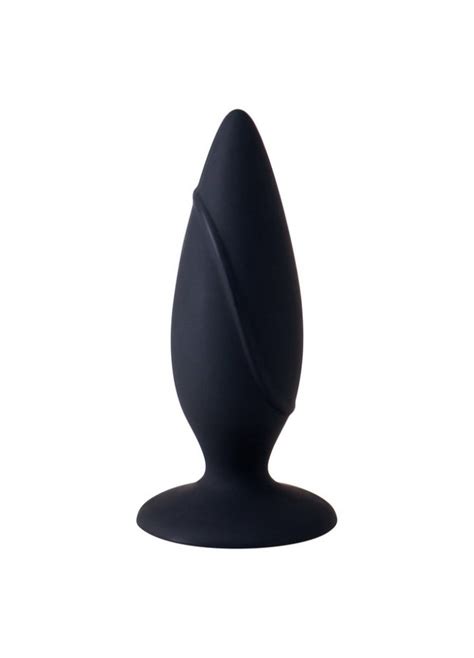 Kit de plugs anal en silicone noir avec pointe effilée