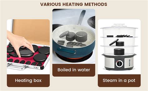 Amazon Hprampi 18Pcs Hot Stone Massage Set Hot Rocks Massage Stones With Heater Kit