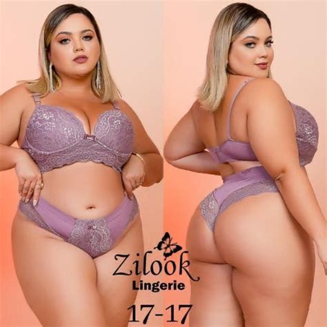 Conjunto Lingerie Calcinha e Sutiã de Luxo Zilook Plus Size Modelo 1717