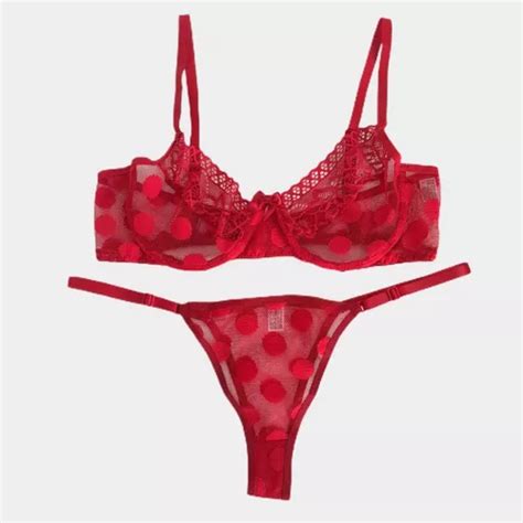 Conjunto Sexys Lingerie Tule Poá Sensual Transparente MercadoLivre