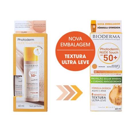 Photoderm Nude Touch FPS 50 Claro 40 Ml Protetor Solar Magazine Luiza