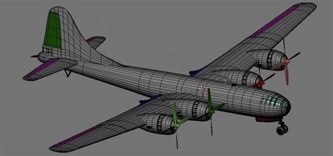 B Enola Gay D Model Blend Obj Fbx Max Free D