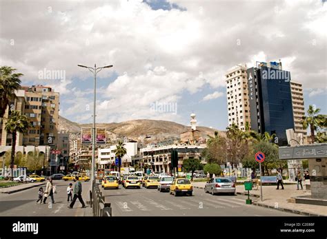 Central Damascus Modern Town City Syria Syrian Stock Photo Alamy