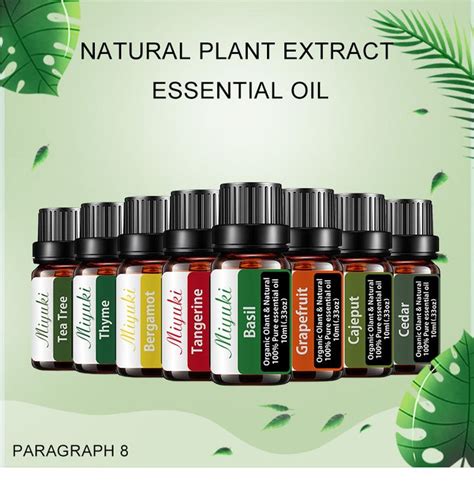 Essential Oils Sets Organic Qlant & Natural 100% Pure Therapeutic Grade ...