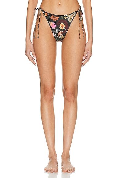 Agua By Agua Bendita Poema Bikini Bottom In Dark Green FWRD