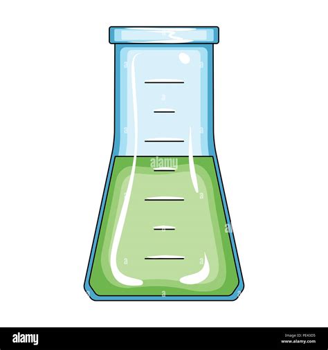 Volumetric Flask With Liquidmedicine Single Icon In Cartoon Style