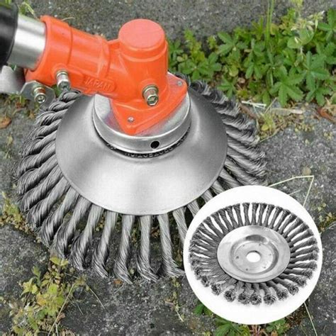 Steel Wheel Rotating Weed Brush Safe Weed Trimmer Head Lawn Mower Brush Cutter Ebay