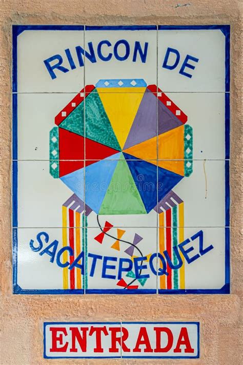 Rincon De Sacatepequez Tile Sign At Finca La Azotea La Antigua