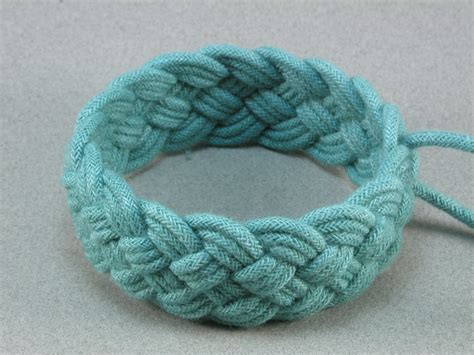 Knots And Fiber Bracelets Turquoise Sky And Black Turks Head Knot