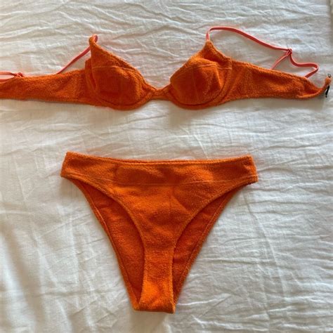 Triangl Swimwear Swim Such A Cute Orange Terry Cloth Bikini Poshmark