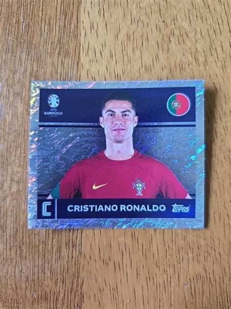 Topps Uefa Euro Cristiano Ronaldo Captain Sticker Picclick Uk