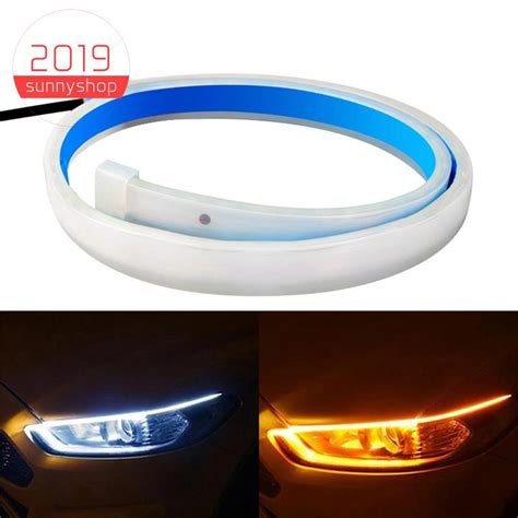 Pcs Drl Cm Daytime Running Light V Flexible Soft Tube Guide With