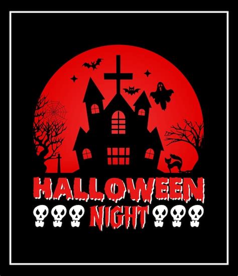 Premium Vector Halloween Night Halloween T Shirt Design Vector Graphic