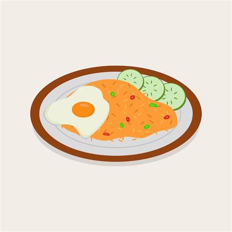 Premium Vector Indonesian Nasi Goreng Fried Rice Savory Indonesian