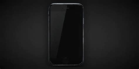 An Elegant Smartphone Displaying A Dark Screen On A Black Background