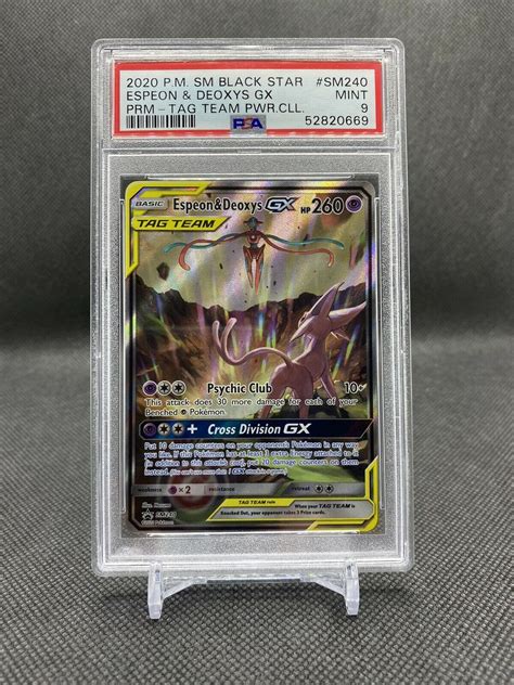 Mavin Pokemon Espeon Deoxys GX SM240 SM Black Star Promo Card Tag