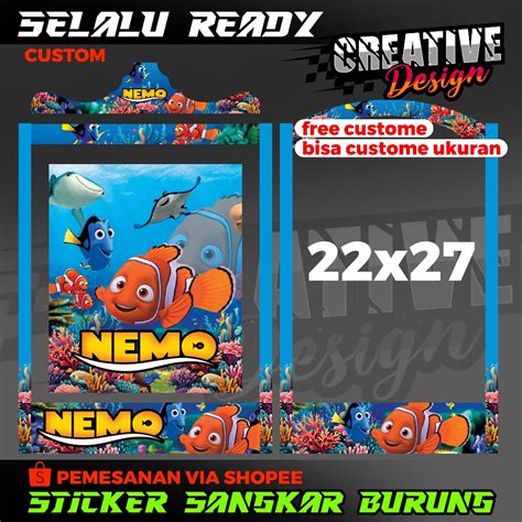 Jual Sticker Sangkar Kotak Custom Sticker Sangkar Burung Custom