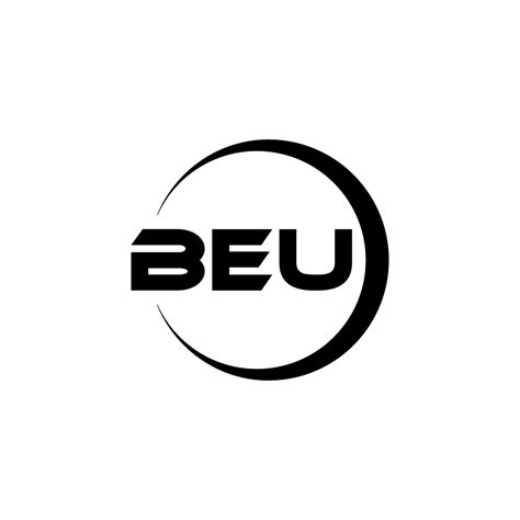 Beu Letter Logo Design In Illustration Vector Logo Calligraphy