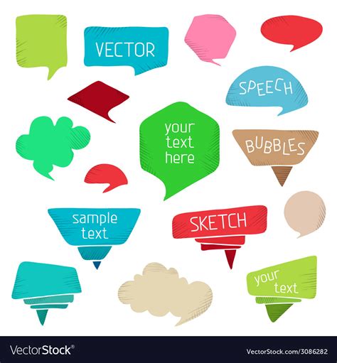 Set Of Colourful Speech Bubbles Royalty Free Vector Image