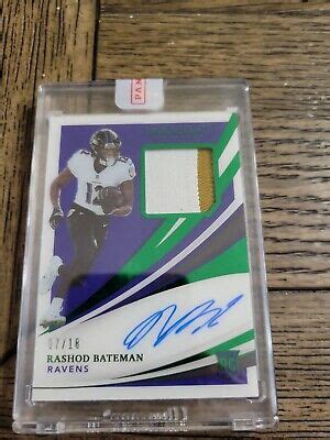 Rashod Bateman 2021 Panini Immaculate Rookie Patch Auto RPA Green FOTL