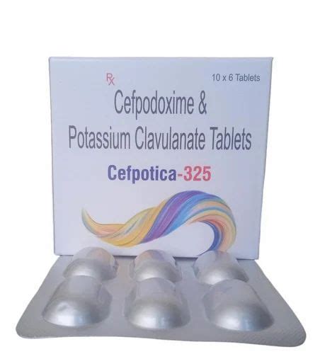 Cefpodoxime Proxetil 200 Mg And Potassium Clavulanate 125 Tablets Cefpotica 325 At ₹ 2300 Box