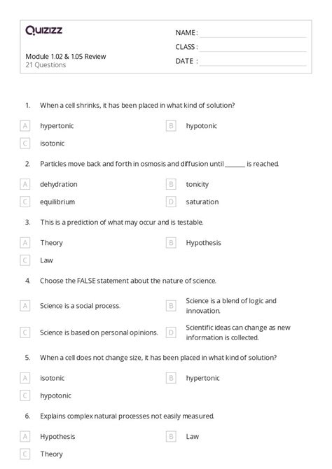 Tonicity And Osmosis Worksheet Online Exercise For Live Worksheets