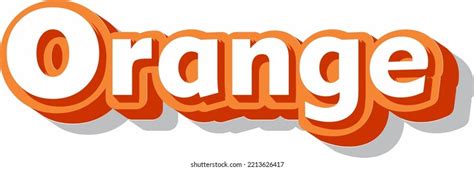 Beautiful Orange Word Logo Stock Illustration Shutterstock