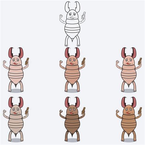 color evil termite mascot characte  vector art  vecteezy
