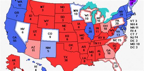 Democrat And Republican States Map - Map