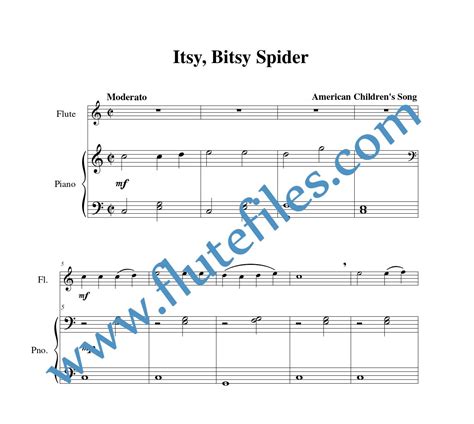 Itsy Bitsy Spider Flute Solo Flute Files Publishing