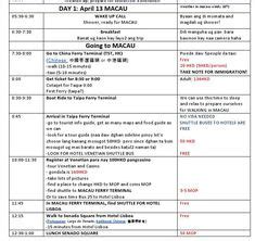 Contoh Itinerary Perjalanan - WayneqoHudson
