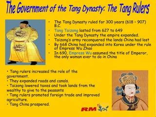 The Qin And Tang Dynasties PPT