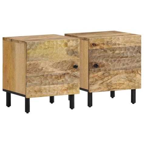 Tables De Chevet Pcs X X Bois De Manguier Solide Leroy Merlin