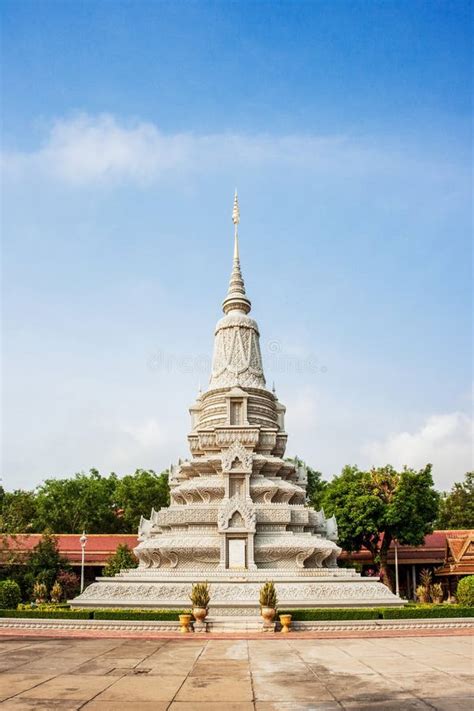 Stupa At The Silver Pagoda Royal Palace Phnom Penh Cambodia Stock