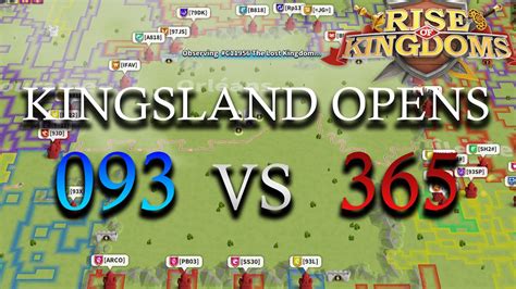 KINGSLAND OPENS 093 VS 365 BIG WAR NO DELAY Rise Of Kingdoms YouTube