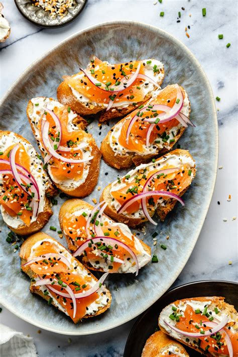 Smoked Salmon Crostini Ambitious Kitchen Karinokada