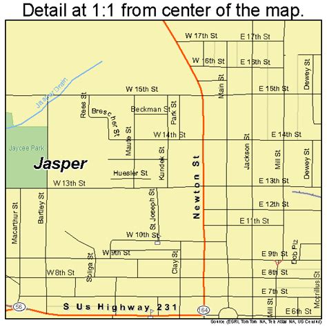 Jasper Indiana Street Map 1837782