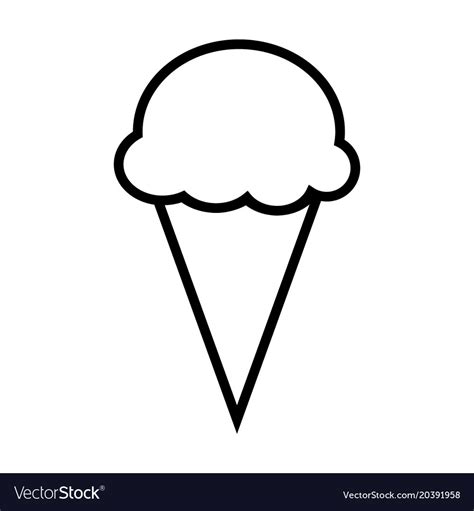 Ice Cream Cone Outline Printable