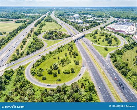 Aerial View Of Highway Stock Photo Image Of Transport 118457334