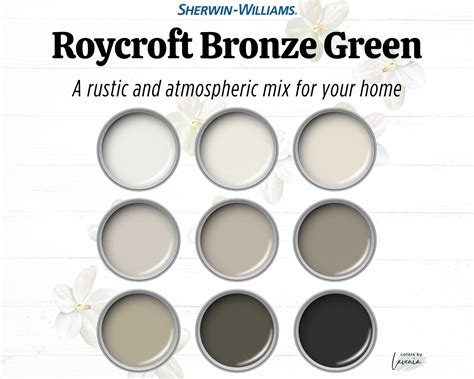 Roycroft Bronze Green Sherwin Williams Color Palette 2024 Paint Colors