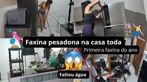 Faxina pesadona 2024 na casa toda Faltou água Troquei a sapateira de