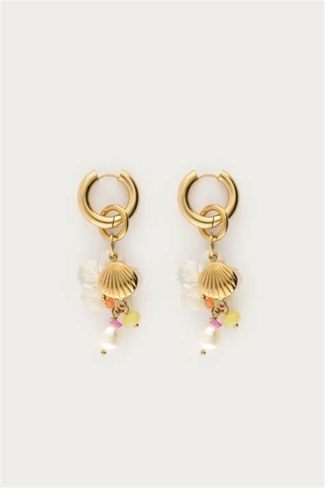 Gele Triangle Bikini Top Met Bloemen My Jewellery