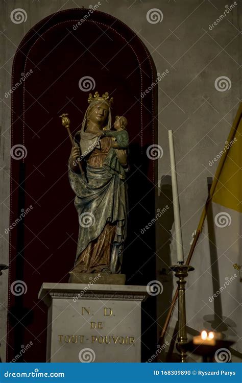 Avignon, France, June 26, 2019: Fragment of the Interior of the Avignon Cathedral in Avignon ...